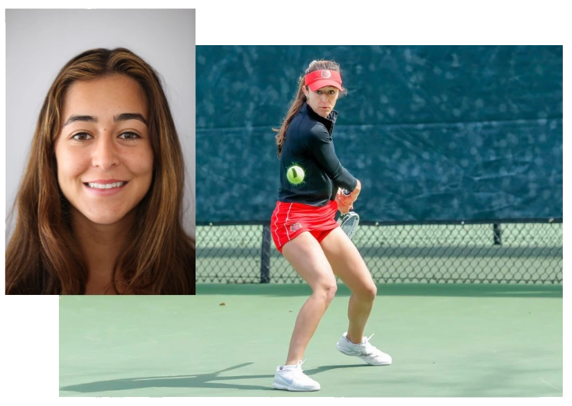 Close-up of a person's teeth after dental treatment, showing a bright, white, and even smile.